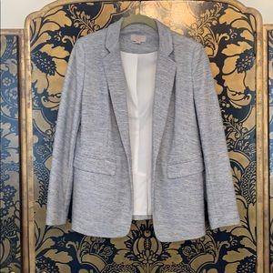Ann Taylor Loft blue and white stripped blazer